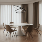 Pakabinamas šviestuvas Hoop JUODA 93W LED 4000K