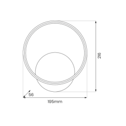 Sieninis šviestuvas Hoop Auksinė 7W LED 4000K