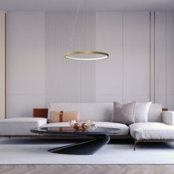 Pakabinamas šviestuvas HOOP Auksas 27W LED 4000K