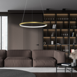 Pakabinamas šviestuvas HOOP Auksas 27W LED 4000K