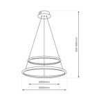 Pakabinamas šviestuvas HOOP Chromas 51W LED 4000K