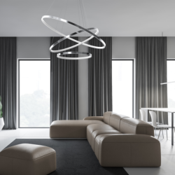 Pakabinamas šviestuvas HOOP Chromas 93W LED 4000K