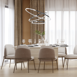 Pakabinamas šviestuvas HOOP Chromas 93W LED 4000K