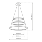 Pakabinamas šviestuvas HOOP Chromas 93W LED 4000K