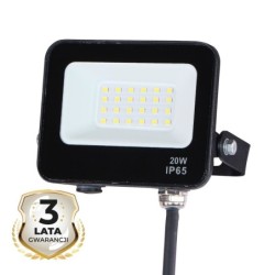 LED prožektorius 20W 4000K IP65 Juodas