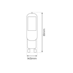 LED lemputė COB LED 2W G9 4000K