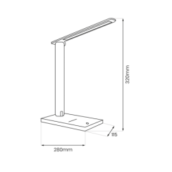 Stalinis šviestuvas Post JUODA 5W LED CCT keičiama USB