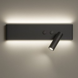 Sieninis šviestuvas Resort JUODA Dešinės pusės 10W + 3W LED 4000K