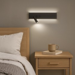 Sieninis šviestuvas Resort JUODA Kairės pusės 10W + 3W LED 4000K