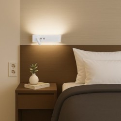 Sieninis šviestuvas Resort Kairės pusės 10W + 3W LED 4000K BALTA