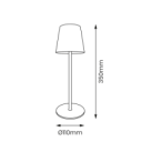 Stalinis šviestuvas Virgin 3W 3CCT IP44 Baterijos