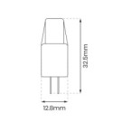 LED lemputė COB 2W G4 12V 3000K Silikoninė