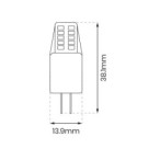 LED lemputė LED 2.3W G4 12V 3000K Silikoninė