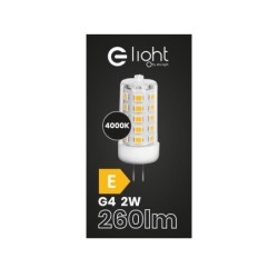 LED lemputė LED 2W G4 12V 4000K Keramika + PC