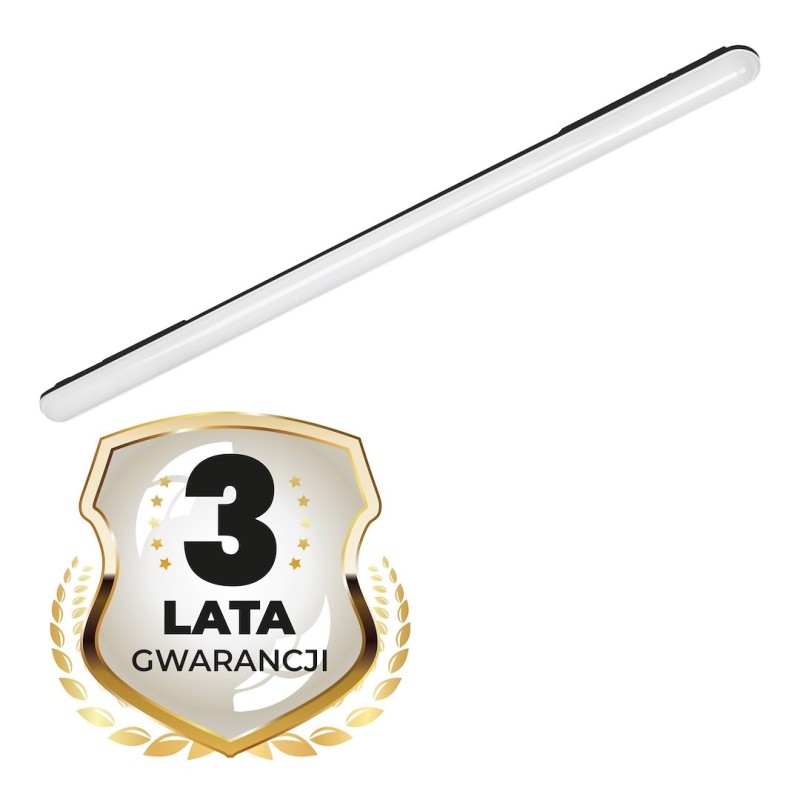 Linijinis hermetiškas šviestuvas LED Gin Juoda 36W 120cm 3600lm 4000K IP65