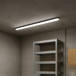 Linijinis hermetiškas šviestuvas LED Gin Juoda 36W 120cm 3600lm 4000K IP65