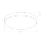 Lubinis šviestuvas MAYA Chromas 15W LED IP44 Ø330 mm