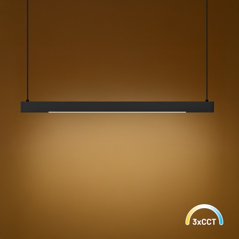 Pakabinamas šviestuvas Linea JUODA 36W LED 3000K-4000K-5700K