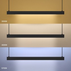 Pakabinamas šviestuvas Linea JUODA 36W LED 3000K-4000K-5700K