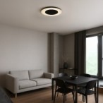 Lubinis šviestuvas Piattino JUODA 30W Ø40cm LED 3000K-4000k-6000K