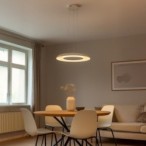 Pakabinamas šviestuvas Piattino BALTA 30W Ø40cm LED 3000K-4000k-6000K