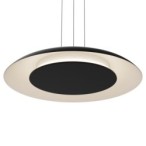Pakabinamas šviestuvas Piattino JUODA 30W Ø40cm LED 3000K-4000k-6000K