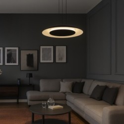 Pakabinamas šviestuvas Piattino JUODA 30W Ø40cm LED 3000K-4000k-6000K