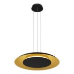 Pakabinamas šviestuvas Piattino JUODA Auksinė 30W Ø40cm LED 3000K-4000k-6000K