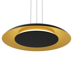 Pakabinamas šviestuvas Piattino JUODA Auksinė 30W Ø40cm LED 3000K-4000k-6000K