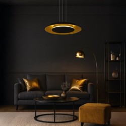 Pakabinamas šviestuvas Piattino JUODA Auksinė 30W Ø40cm LED 3000K-4000k-6000K