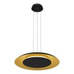Pakabinamas šviestuvas Piattino JUODA Auksinė 30W Ø40cm LED 3000K-4000k-6000K