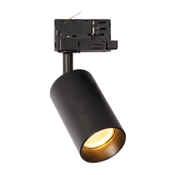 Į bėgelį montuojamas šviestuvas Track Spot Pipe JUODA 1xGU10 3 fazių