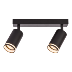 Lubinis šviestuvas Pipe Ring Spot JUODA 2xGU10