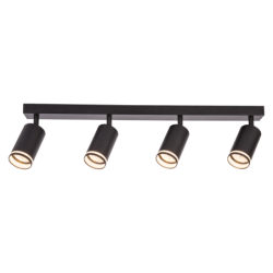 Lubinis šviestuvas Pipe Ring Spot JUODA 4xGU10