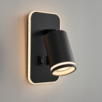 Sieninis šviestuvas Pipe Ring JUODA 1xGU10 + LED 6W