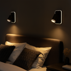 Sieninis šviestuvas Pipe Ring JUODA 1xGU10 + LED 6W