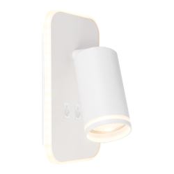 Sieninis šviestuvas Pipe Ring BALTA 1xGU10 + LED 6W