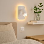 Sieninis šviestuvas Pipe Ring BALTA 1xGU10 + LED 6W