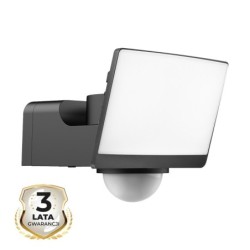 LED prožektorius Davos 30W 2000lm 4000K JUODA Premium su PIR judesio davikliu