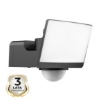 LED prožektorius Davos 30W 2000lm 4000K JUODA Premium su PIR judesio davikliu
