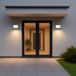 LED prožektorius Davos 30W 2000lm 4000K JUODA Premium su PIR judesio davikliu