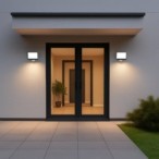 LED prožektorius Davos 30W 2000lm 4000K JUODA Premium su PIR judesio davikliu