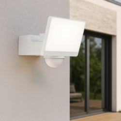 LED prožektorius Davos 30W 2000lm 4000K Balta Premium su PIR judesio davikliu