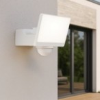 LED prožektorius Davos 30W 2000lm 4000K Balta Premium su PIR judesio davikliu