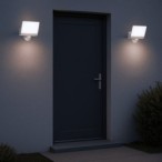 LED prožektorius Davos 30W 2000lm 4000K Balta Premium su PIR judesio davikliu