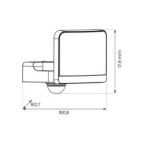 LED prožektorius Davos 30W 2000lm 4000K Balta Premium su PIR judesio davikliu