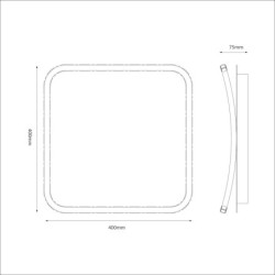 Lubinis šviestuvas CALI square 30W LED 4000K