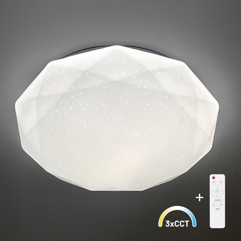 Lubinis šviestuvas HEX 72W CCT LED Ø500 su pulteliu
