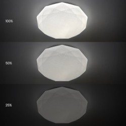 Lubinis šviestuvas HEX 72W CCT LED Ø500 su pulteliu