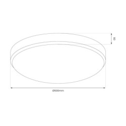 Lubinis šviestuvas Maya JUODA 36W LED Ø500 4000K